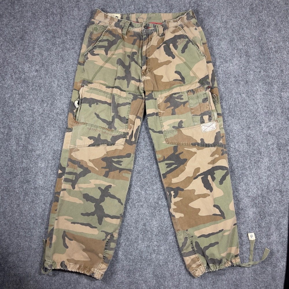 A. Kurtz Cargo Pants Mens 32 Green Camo Military Utility MN4-1500